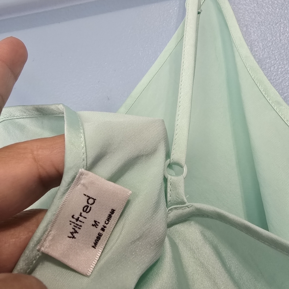 Wilfred Slinky Midi Slip Dress Green M - Picture 4 of 9